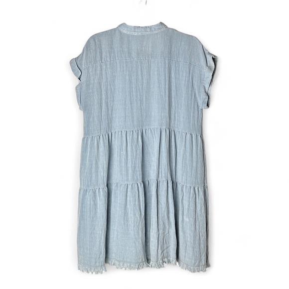 VICI Sunol Chambray Dress | Tiered Button Down | Relaxed Fit | Women’s L | NWOT - Picture 11 of 13